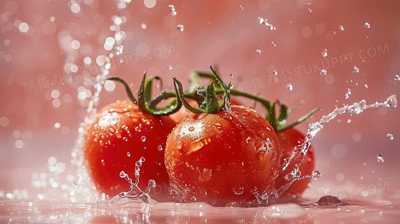 水里的果蔬西红柿图片