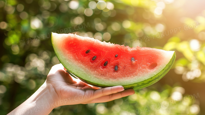 夏季清凉西瓜水果图片