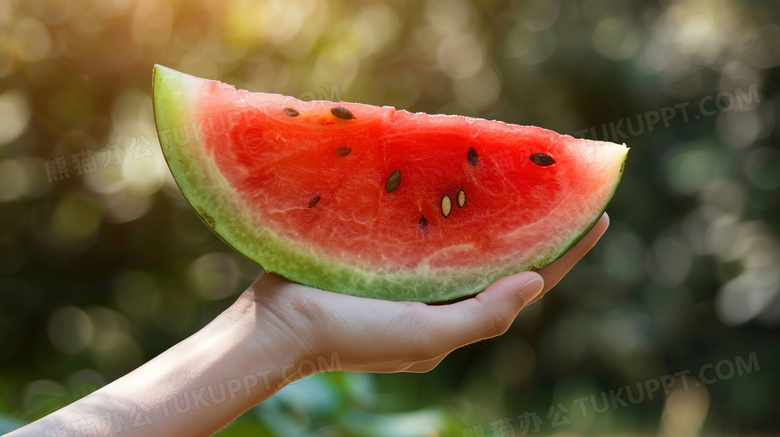 夏季清凉西瓜水果图片