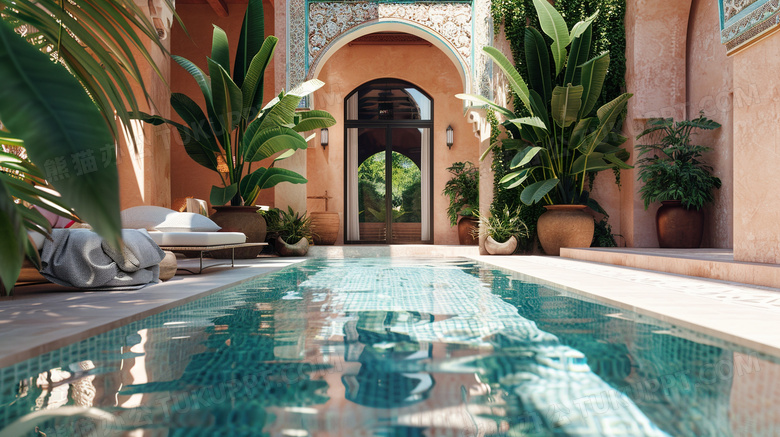 摩洛哥民族风格建筑别墅图片