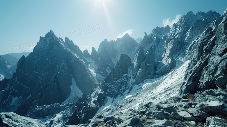 北欧山区自然风景概念图片