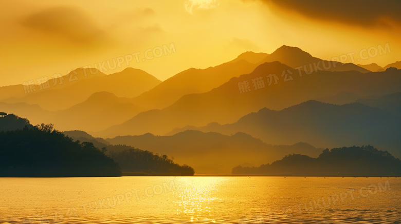 天空傍晚海边风景图片