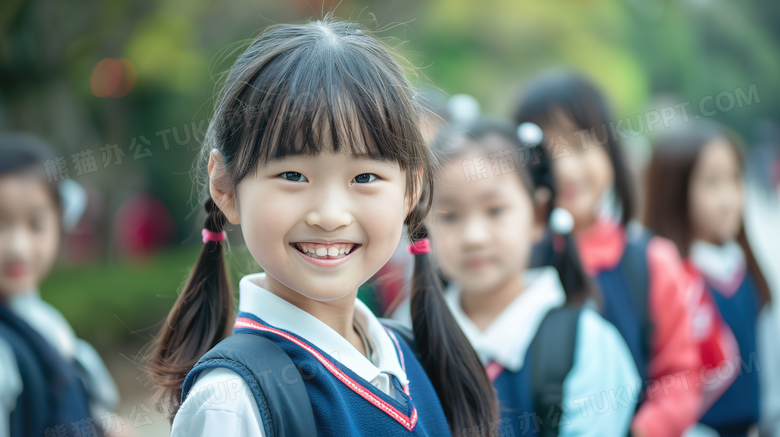 学校春游活动开心玩耍的小朋友图片