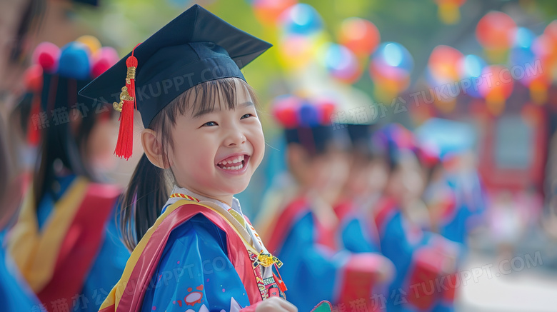 幼儿园孩子的毕业照图片