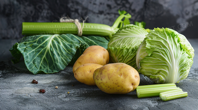 土豆白菜蔬菜农产品图片