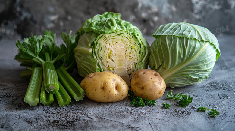 土豆白菜蔬菜农产品图片