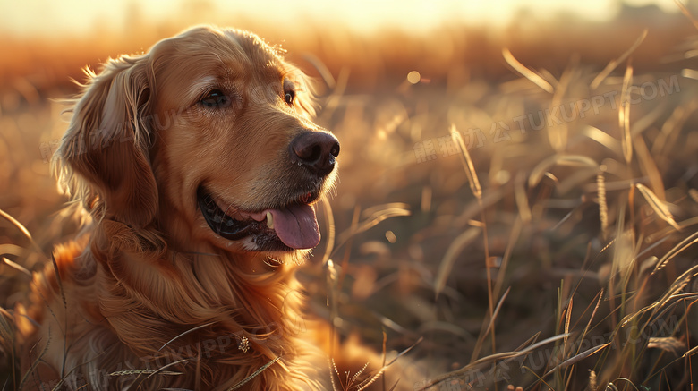 宠物狗狗金毛巡回犬