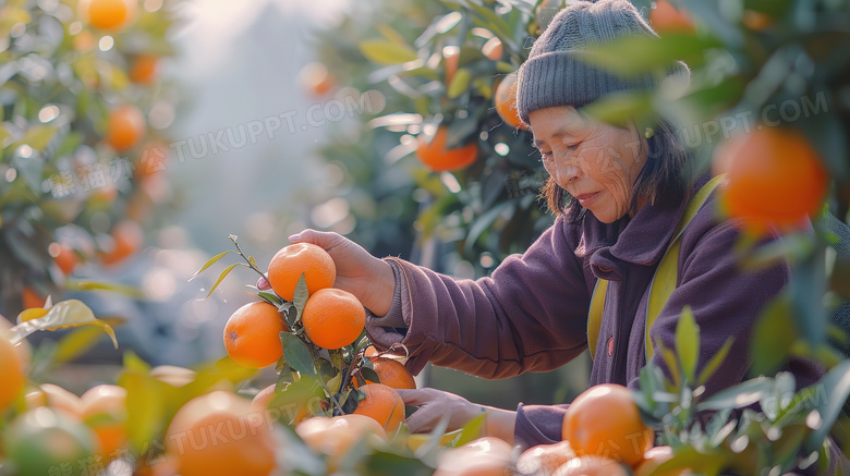 农民丰收橙子图片