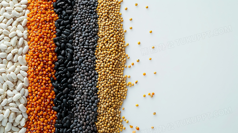 多品种豆类背景图图片