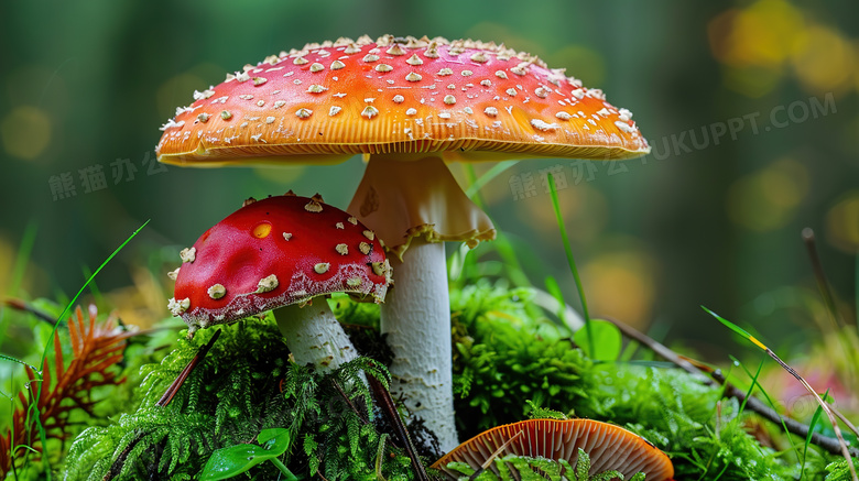 自然野生蘑菇图片