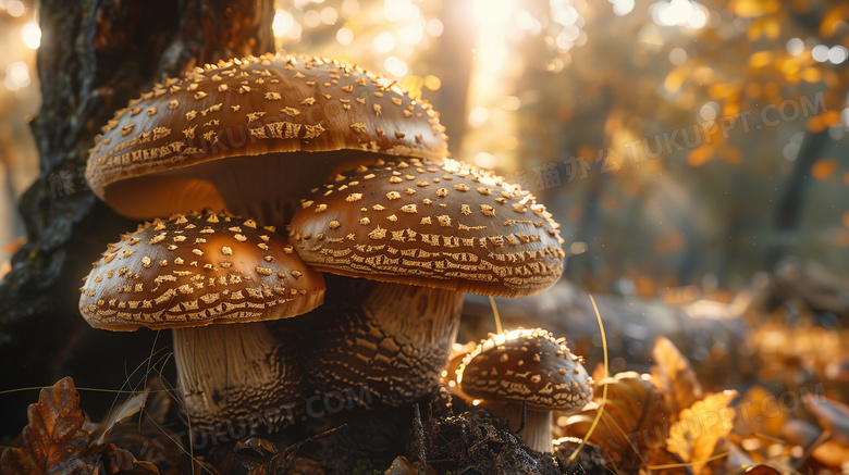 自然野生蘑菇图片