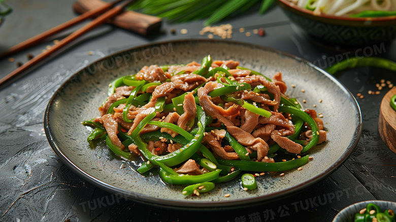 中餐美食青椒炒肉