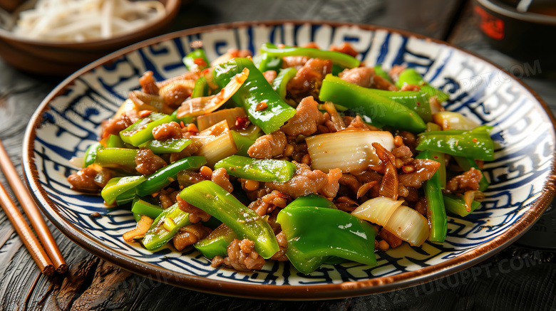 中餐美食青椒炒肉