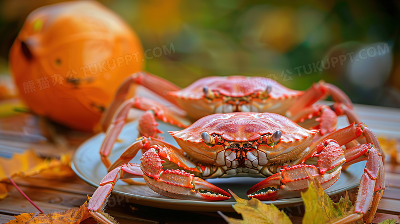 餐桌上的美食海鲜螃蟹图片