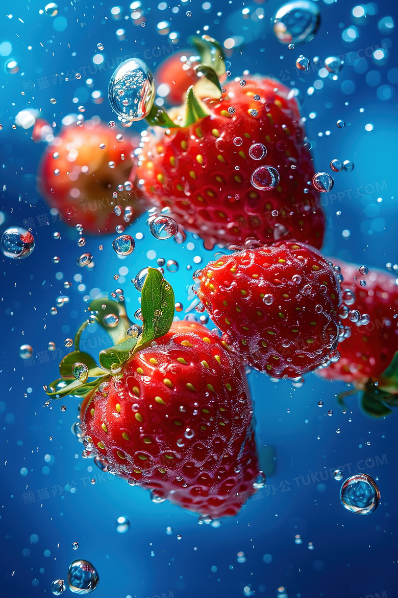 新鲜水果草莓动态图片