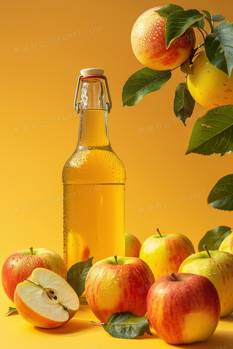 一瓶苹果醋饮料图片