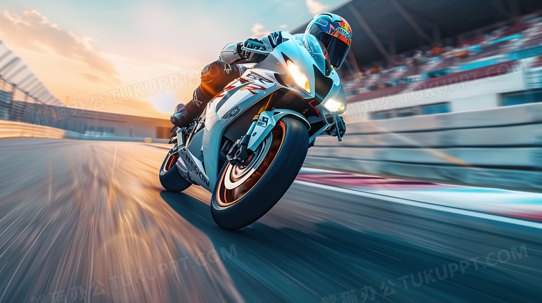 摩托车比赛速度感图片