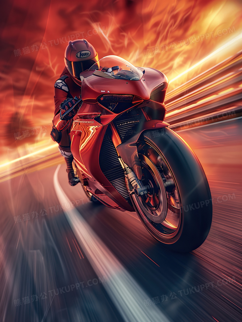 摩托车比赛速度感图片