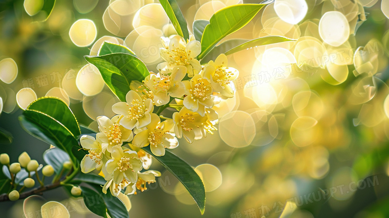 中秋节植物桂花树图片