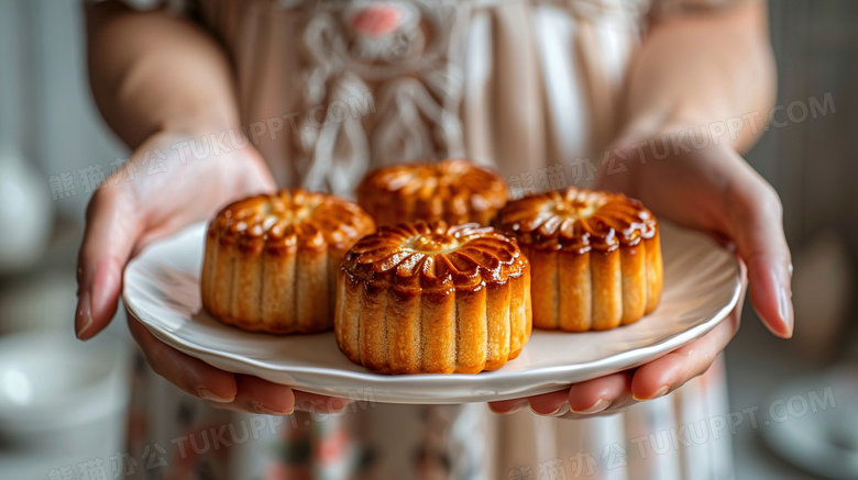 中秋月饼美食糕点图片