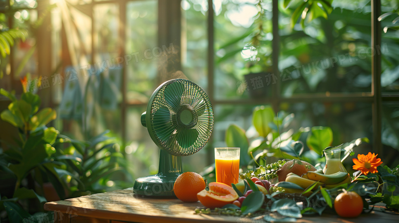 夏季西瓜避暑清凉图片