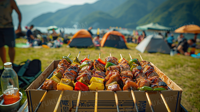 户外烧烤露营BBQ图片