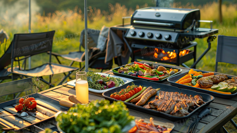 户外烧烤露营BBQ图片