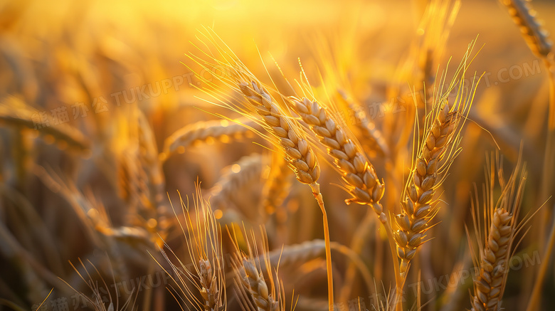 田野里成熟的麦穗图片
