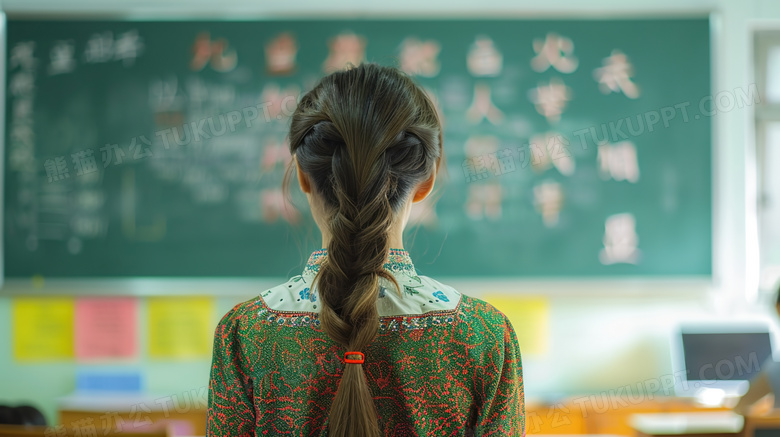 学生在教室上课的背影图片