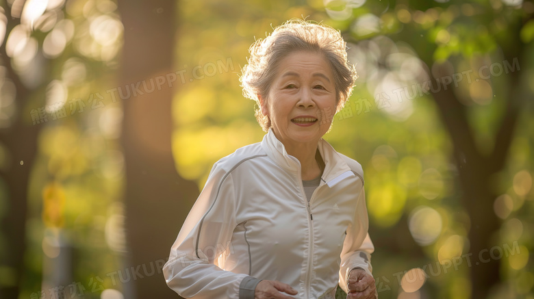 老奶奶运动健身跑步图片