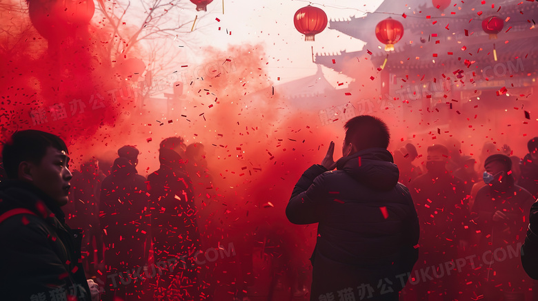 喜庆热闹的中国春节图片