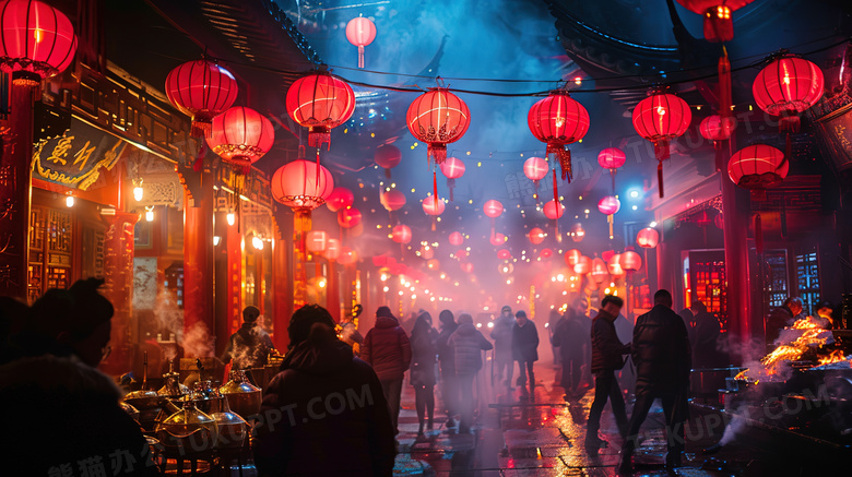 喜庆热闹的中国春节图片