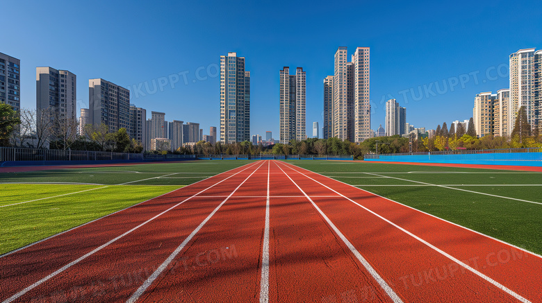 体育场跑道场景图片