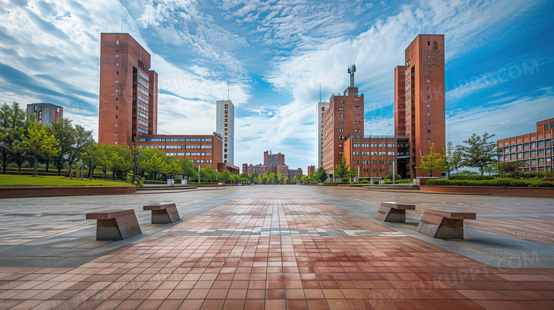 教学楼学校校园场景图片