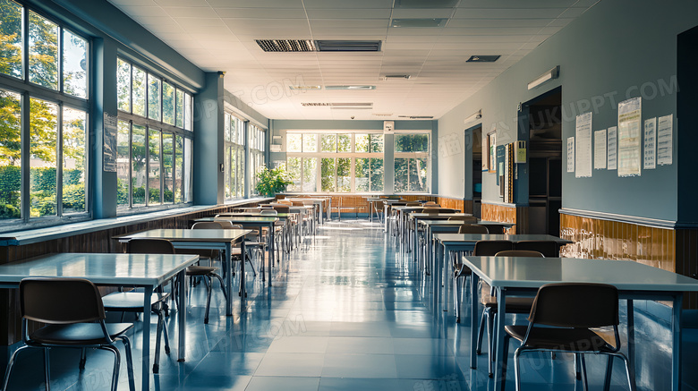 学校食堂场景图片