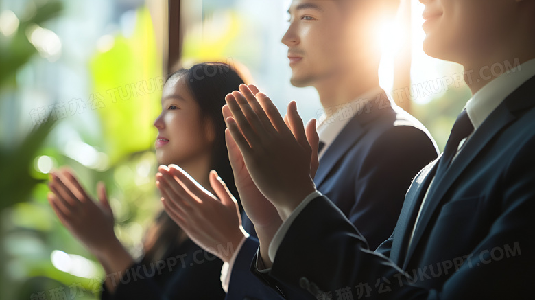 商务人士鼓掌图片