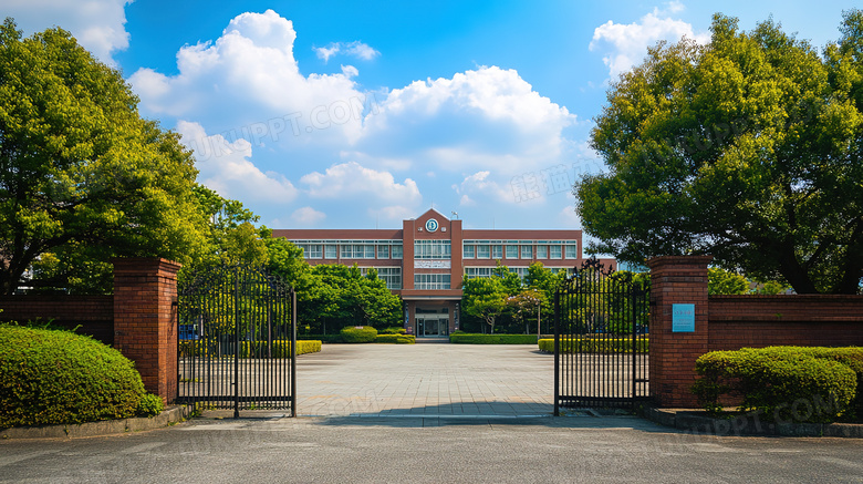 学校大门门口图片