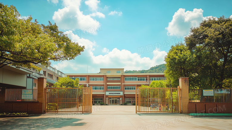 学校大门门口图片