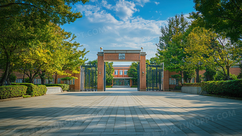 学校大门门口图片