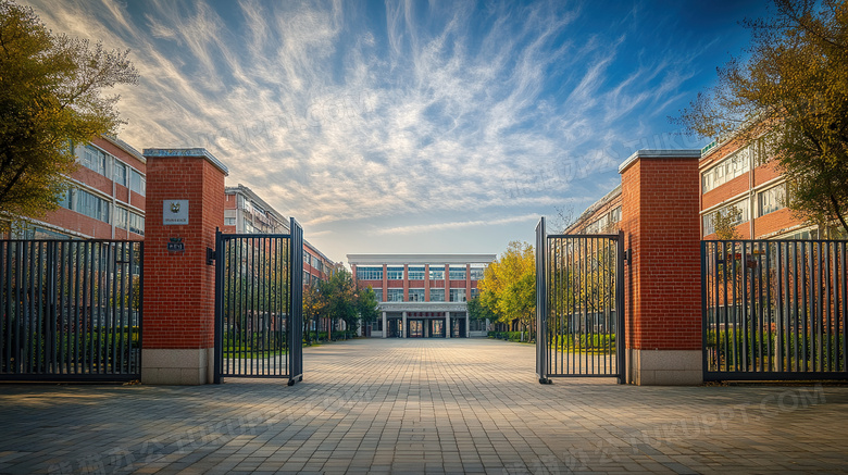 学校大门门口图片