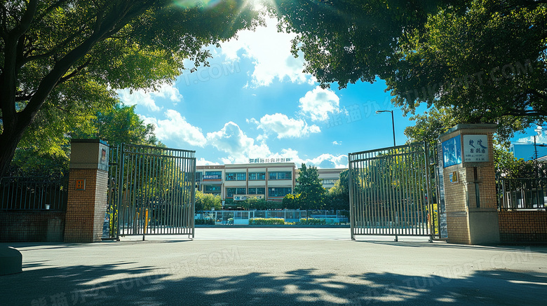 学校大门门口图片