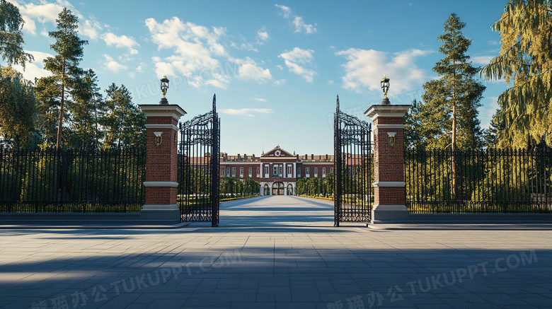 学校大门门口图片