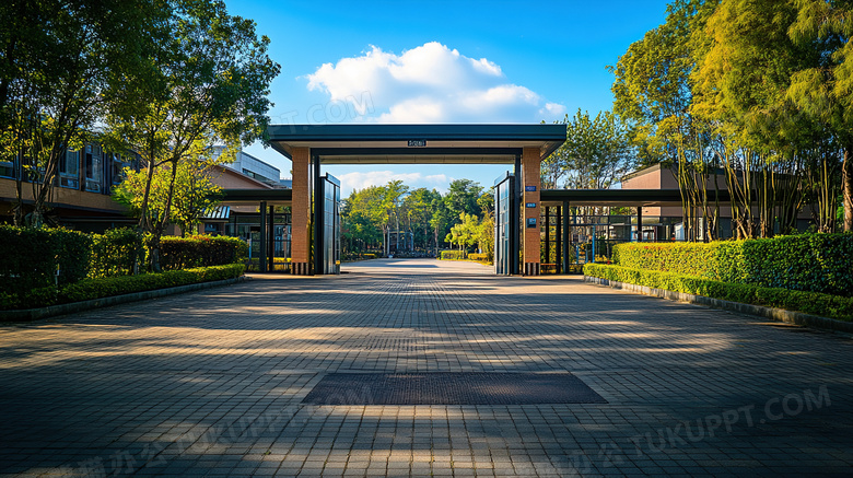 学校大门门口图片