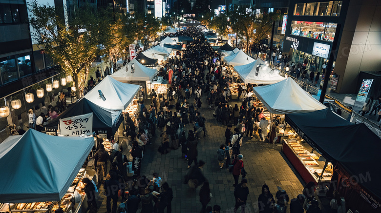 夜市帐篷摊位集市摆摊图片