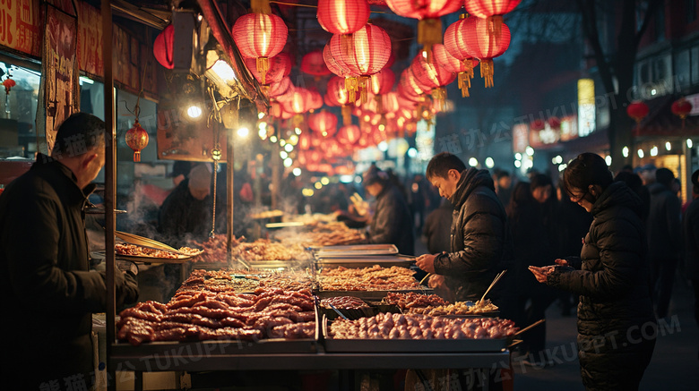 烧烤夜市摊位摆摊图片