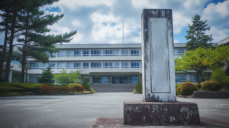 学校大门场景图片