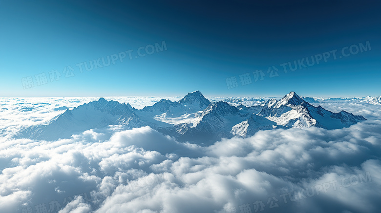 自然风景雪山云海图片