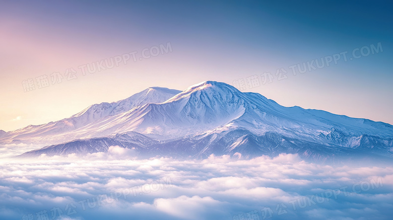 自然风景雪山云海图片