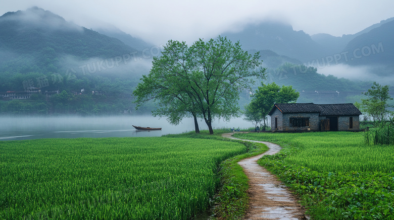 山区农村乡村民居景色图片