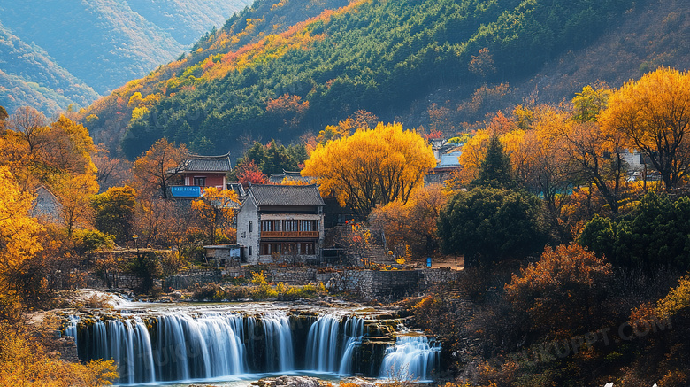 山区农村乡村民居景色图片